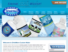 Tablet Screenshot of drinkmorecustomwater.com